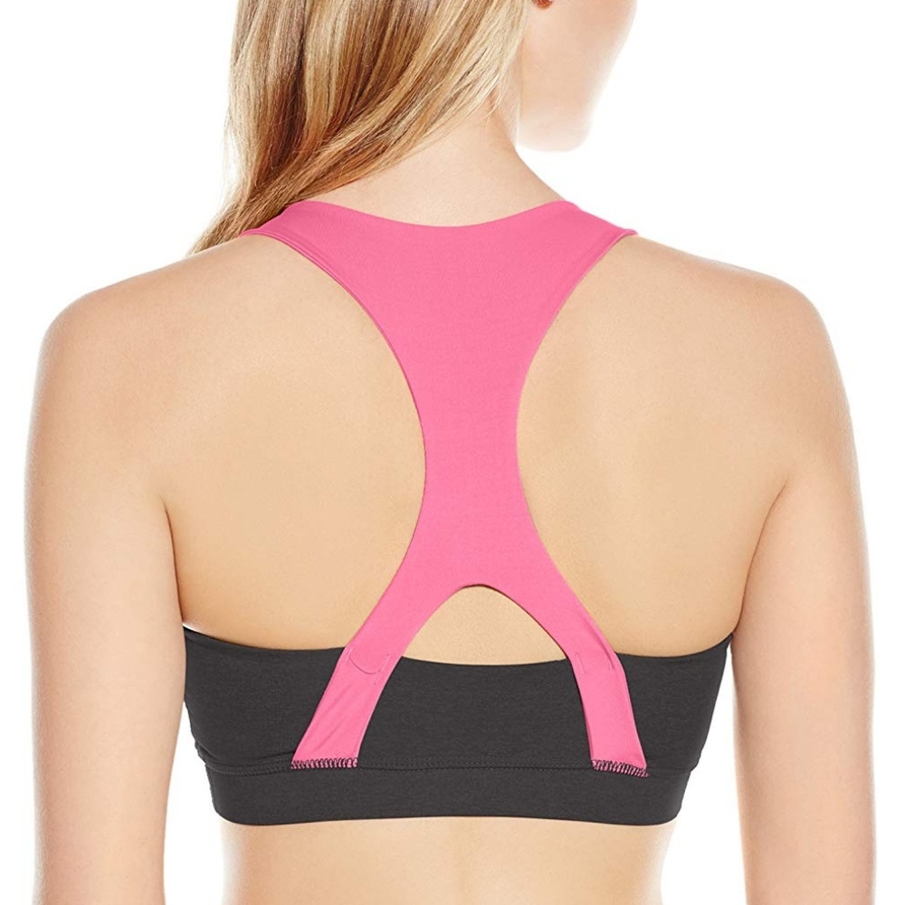 Flex Neon Pink and Gray Sports Bra - M
